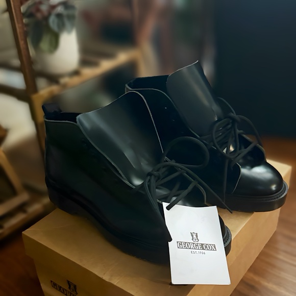 Fred Perry X George Cox Monkey Boot Black - Picture 4 of 10